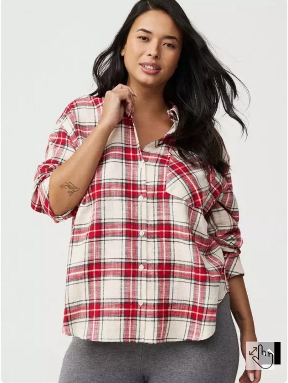 Torrid NWT! Oversized Cotton Flannel Shirt